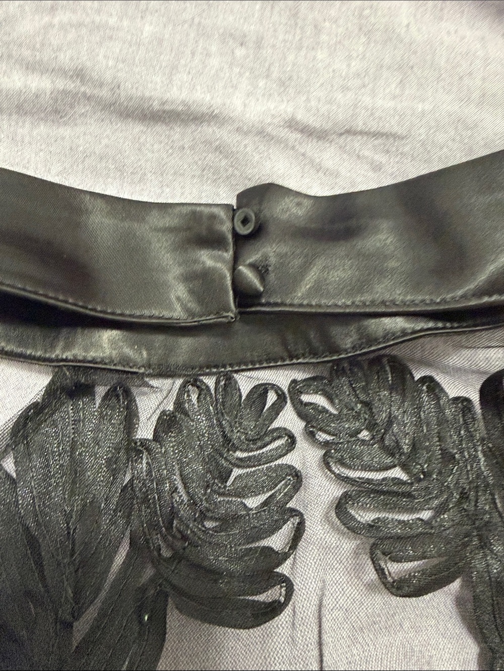 Sheer Black Embroidered Halter Crop Top - Picture 8 of 10